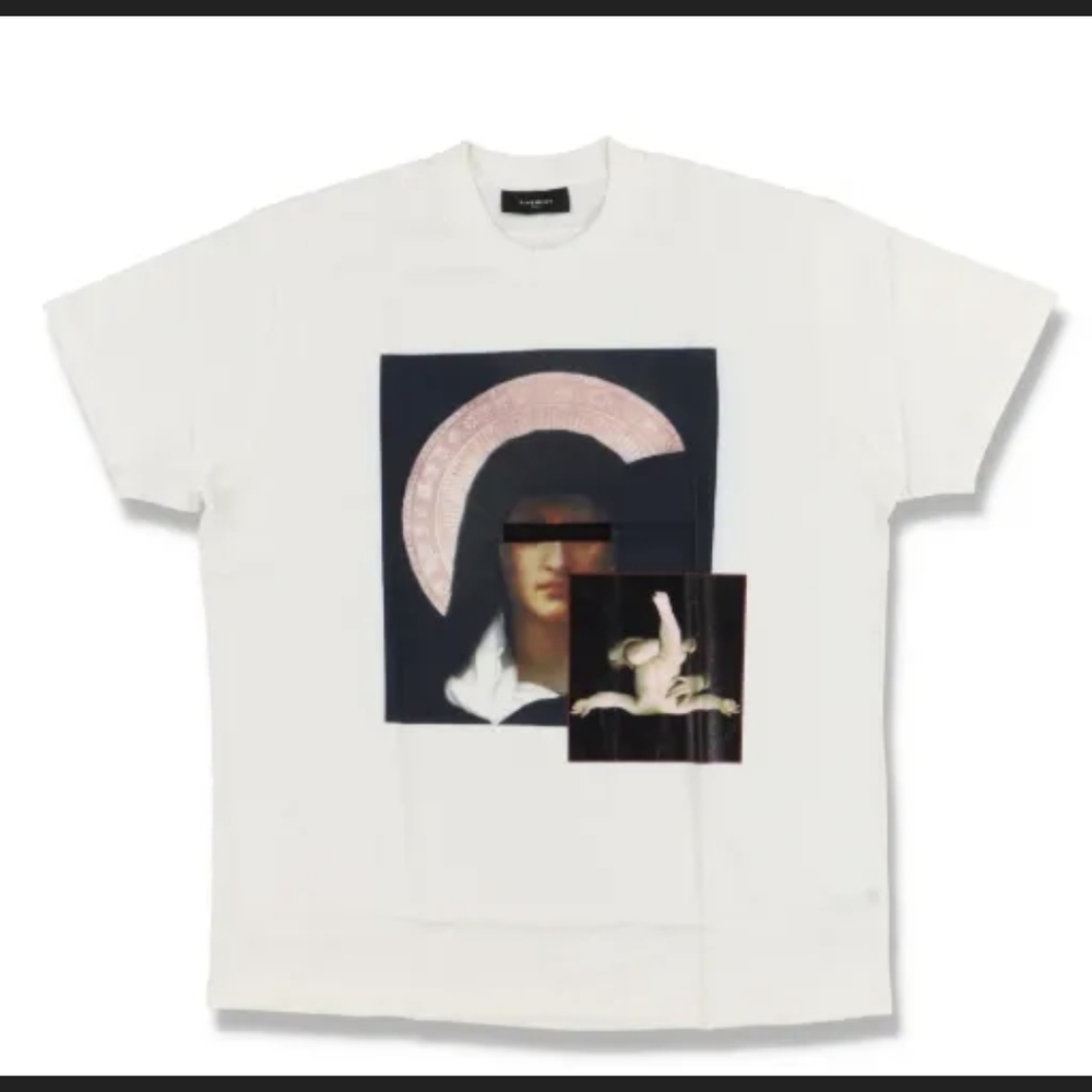 Graphic White T-Shirt with Artistic Print